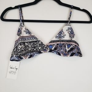 Sadie sage Women's Bralette Paisley Print triangle
